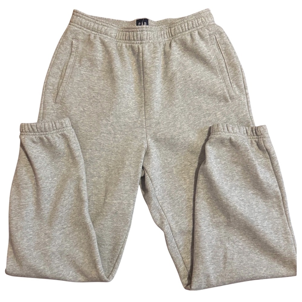 GAP Light Heather Gray Fleece Jogger Sweatpants Size‎ Small